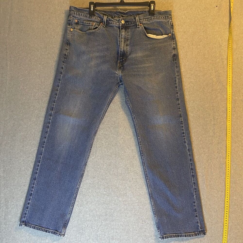 Levi’s Mens Straight Leg Jeans Medium Wash Stretch Blue Regular Fit